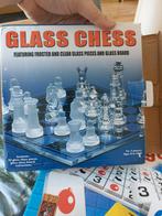 Schaken, schaakbord, schaakspel, schaak, glazen schaakbord, Gebruikt, Ophalen of Verzenden