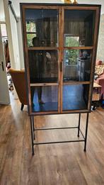 Industriële vitrine kast van dutchbone, Ophalen, 50 tot 100 cm, Zo goed als nieuw, 150 tot 200 cm
