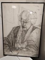 Nico Baak houtskool portret tekening, Antiek en Kunst, Ophalen