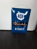 NSU Quickly Dienst Emaille Reclamebord, Ophalen, Zo goed als nieuw, Reclamebord