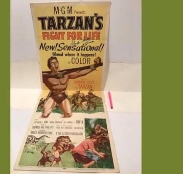 Tarzan’s Fight For Life Handsigned Original Poster 1958. beschikbaar voor biedingen