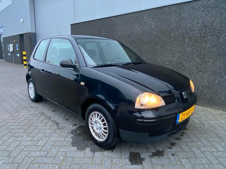 Seat Arosa 1.4 44KW 2001 Zwart NL geleverd nieuwe apk, Auto's, Seat, Bedrijf, Arosa, ABS, Airbags, Lichtmetalen velgen, Metallic lak