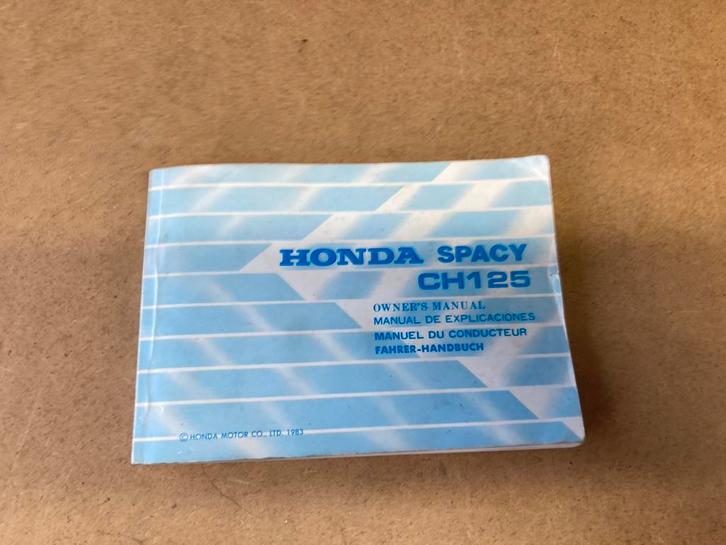 Origineel instruktieboekje HONDA CH125 SPACY, Motoren, Handleidingen en Instructieboekjes, Honda, Ophalen of Verzenden