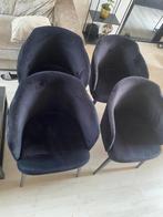 Velvet stoelen zwart, Huis en Inrichting, Ophalen of Verzenden, Zo goed als nieuw