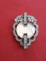 Art Deco Dressclip met Bol Glas. GRATIS Verzending., Verzenden, Overige materialen, Broche