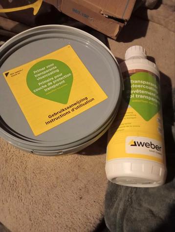Weber Primer vloercoating & Vloercoating Transparant, Nieuw! beschikbaar voor biedingen