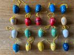 20 Vintage paashangers houten pasen hout hanger paasei eitje, Diversen, Ophalen of Verzenden, Zo goed als nieuw