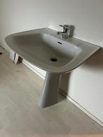 Retro Witte Wastafel met Kraan, Ophalen, Gebruikt, 50 tot 100 cm, Minder dan 100 cm