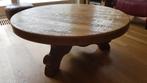 Salontafel, rustiek  massief eiken - €100,--, Ophalen, Gebruikt, Rustiek Eiken, Minder dan 50 cm