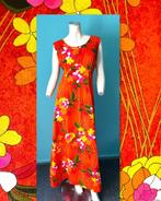 Vintage Royal Hawaiian maxi-jurk oranje maat XL, Verzenden, Maat 46/48 (XL) of groter, Oranje, Zo goed als nieuw