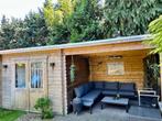Stevig tuinhuis met overkapping - zelf demonteren, Tuin en Terras, Tuinhuizen, Ophalen, Gebruikt, Hout, 200 tot 400 cm