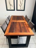 Grote eetafel met stoelen, Ophalen of Verzenden, Zo goed als nieuw