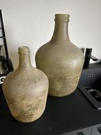 2 vazen, Huis en Inrichting, Woonaccessoires | Vazen, Ophalen, Overige kleuren, Minder dan 50 cm, Glas