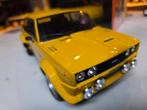 Gele Fiat 131 Abarth Rally Modelauto, Hobby en Vrije tijd, Modelauto's | 1:18, Ophalen of Verzenden, Zo goed als nieuw, Auto, Overige merken