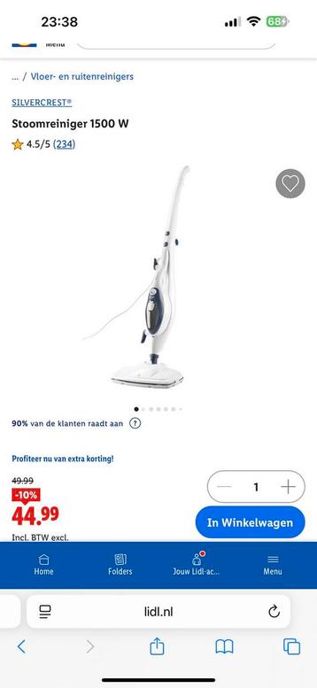 Stoomreiniger beschikbaar voor biedingen