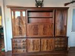 Prachtige mahoniehouten kast met drankenkast, Gebruikt, Met deur(en), Glas, Klassiek