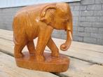 schitterende houten olifant hand gemaakt, Antiek en Kunst, Kunst | Beelden en Houtsnijwerken, Ophalen of Verzenden
