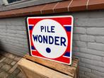 Pile Wonder emaille reclame bord, Ophalen of Verzenden