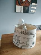 2x lampenkap brocante stijl voor 5 euro, Ophalen, Zo goed als nieuw, Beige, Rond