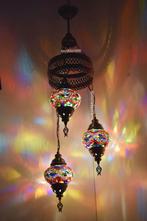 Oosterse Arabische hanglamp kroonluchter glasmozaiek set 3, Huis en Inrichting, Lampen | Hanglampen, 50 tot 75 cm, Oosters Arabisch 1001nacht Boho Ibiza Marrakech Marokkaans Turks