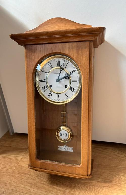 Eiken wandklok, Huis en Inrichting, Woonaccessoires | Klokken, Zo goed als nieuw, Wandklok, Analoog, Ophalen of Verzenden