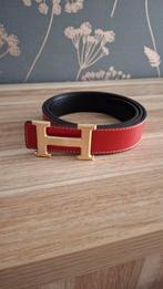 Hermes Riem Goud Rood, Echt Leder, 110., Echt leder, Nieuw, Hermes, Riem of Ceintuur