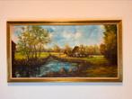 Olieverf schilderij 46x86cm – landschap C. Doorn, Ophalen