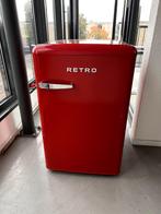 Koelkast Retro - Rood, Witgoed en Apparatuur, Zonder vriesvak, 100 tot 150 liter, Zo goed als nieuw, 45 tot 60 cm