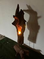 Unieke sfeervolle boomstam lamp, Huis en Inrichting, Ophalen, Gebruikt, Hout, 100 tot 150 cm
