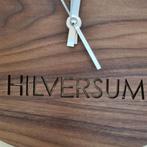 klok skyline hilversum hout, Ophalen of Verzenden, Nieuw, Analoog, Wandklok