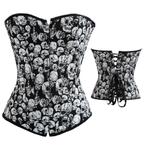 Doodskopppen korset skulls bustier doodskop punk gothic, Verzenden, Body of Korset