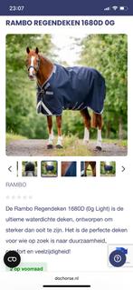 Rambo regendeken 0g 135/183 (6’0) blauw, Dieren en Toebehoren, Paarden en Pony's | Dekens en Dekjes, Ophalen of Verzenden, Nieuw