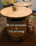 Wijnvat statafel eikenhout mancave met of zonder voetring, Ophalen, Zo goed als nieuw