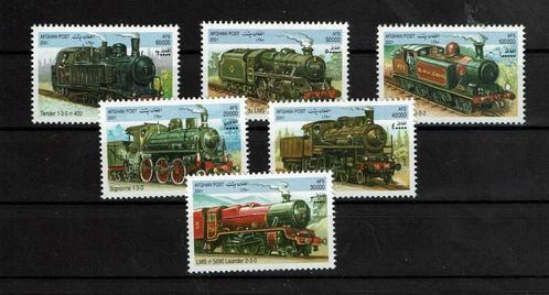 afghanistan 2001 pf serie treinen spoorwegen trains railroad, Postzegels en Munten, Postzegels | Thematische zegels, Postfris