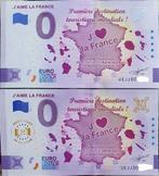 0 euro biljet Frankrijk 2025 J'AIME LA FRANCE zeldzaam, Ophalen of Verzenden, Frankrijk, 5 euro, Setje