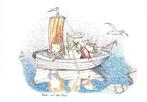 963068 kinderkaart bootje Hinke v d Meer Mooie oude kaart on, Ophalen of Verzenden, 1960 tot 1980, Ongelopen, Kinderen