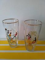 Div Vintage (long drink) glazen, Ophalen of Verzenden, Zo goed als nieuw, Frisdrankglas