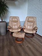 Himolla vintage relax fauteuils +1hocker, Huis en Inrichting, Fauteuils, Ophalen, Gebruikt, 75 tot 100 cm, Hout