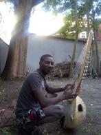 Handgemaakte Kora - 21-snarige West-Afrikaanse harp-luit, Muziek en Instrumenten, Ophalen, Zo goed als nieuw