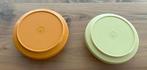 Vintage oranje en gele Tupperware picknickborden, Ophalen of Verzenden, Zo goed als nieuw, Geel, Overige typen