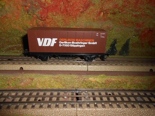 Märklin 4455 container draag wagon met container OERLIKON, Hobby en Vrije tijd, Modeltreinen | H0, Zo goed als nieuw, Wagon, Wisselstroom