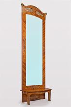 Oer 10282 hoge smalle spiegel met bronzen ornamenten, Ophalen, Rechthoekig, 200 cm of meer