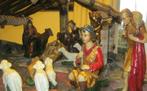 Antieke kerstal en beelden uit 1950, Diversen, Kerst, Ophalen of Verzenden, Gebruikt