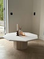 Travertin salontafel, Huis en Inrichting, Tafels | Salontafels, Ophalen, Overige materialen, 50 tot 100 cm, Travertin japandi vintage marmeren natuursteen