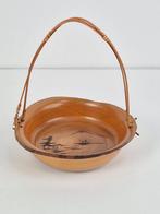 Vintage Japanse handgesneden houten obon kom schaal Azie, Huis en Inrichting, Rond, Ophalen of Verzenden, N, Hout