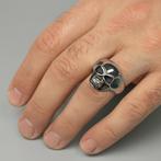Skull Ring – Gothic Punk Biker Style, 20 of groter, Heer, Nieuw, Zilver