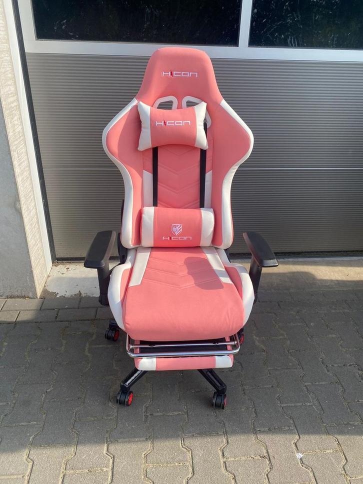 Nieuw Gamestoel/ Roos-Wit, Huis en Inrichting, Bureaustoelen, Nieuw, Bureaustoel, Rood, Ergonomisch, Gaming bureaustoel, Ophalen