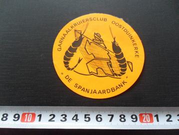 stickers B Oostduinkerke Garnaalkruiersclub DE SPANJAARDBANK beschikbaar voor biedingen