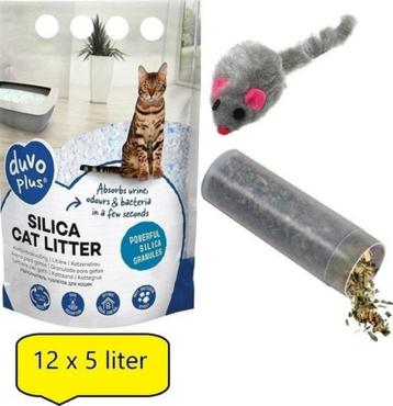 Kattenbakvulling -  Silica - Voordeelverpakking - 12x5 liter beschikbaar voor biedingen