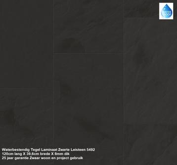 Waterbestendig Tegel Laminaat Zwart Leisteen 120cm X 40cm beschikbaar voor biedingen